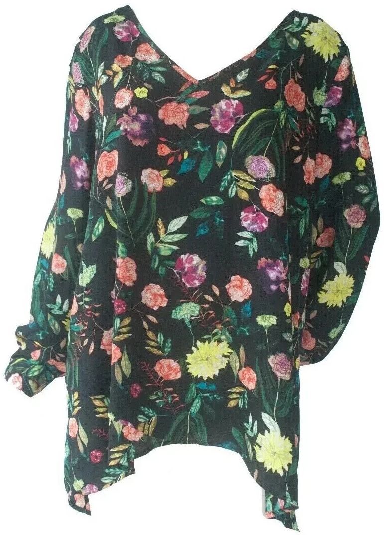 Chelsea & Theodore Women's Top Multi Painterly Floral